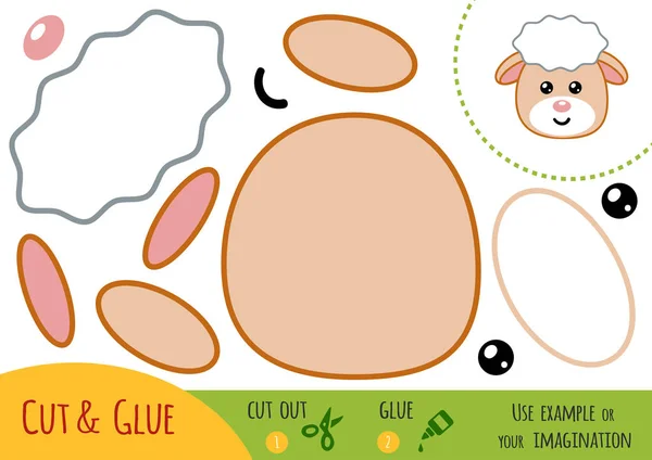 교육 종이 양 아이 들을 위한 게임 — 스톡 벡터