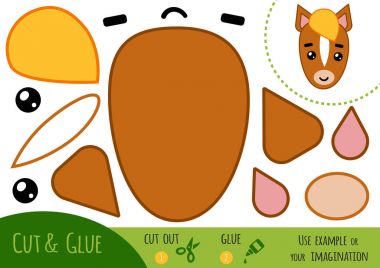 Eğitim kağıt çocuklar için at oyunu