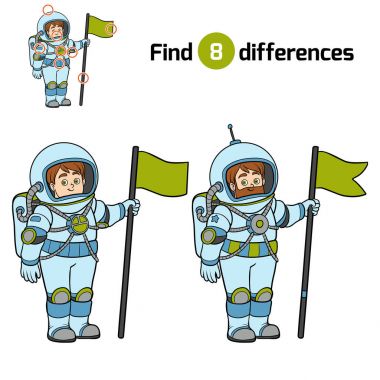 Farkları, astronot bulun