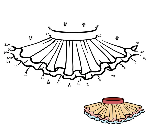 Números jogo, Ballet tutu — Vetor de Stock