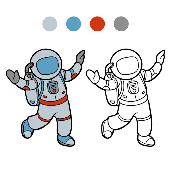 Kolorowanka, astronauta — Wektor stockowy
