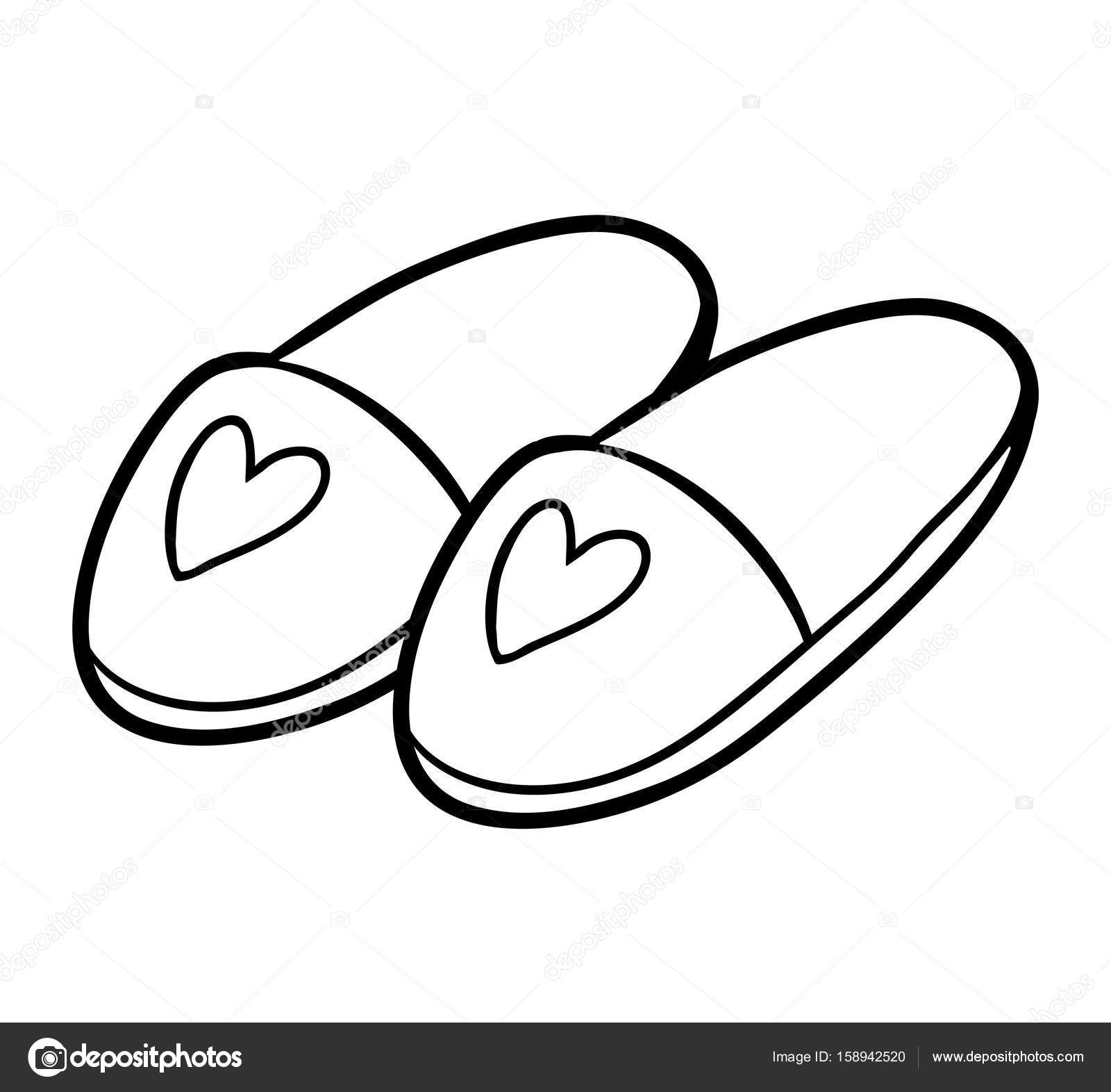 Coloring book, Slippers — Stock Vector © ksenya_savva #158942520