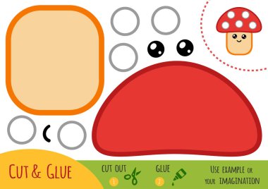 Eğitim kağıt Amanita çocuklar için oyun