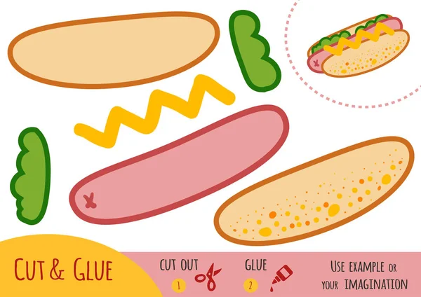 Eğitim kağıt çocuklar için Hot dog oyunu