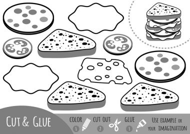 Eğitim kağıt çocuk için Sandwich oyunu