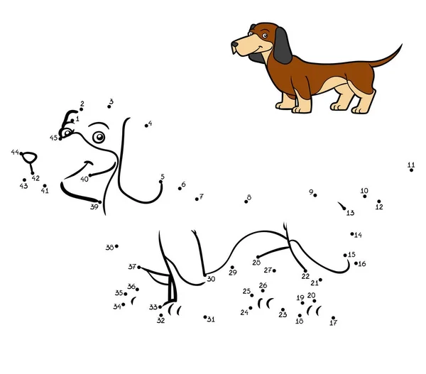 Números de juego, Razas de perros: Dachshund — Archivo Imágenes Vectoriales