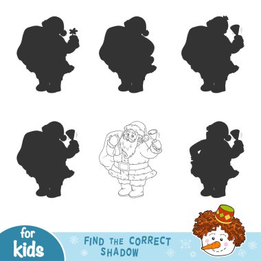 Doğru gölge bulmak. Siyah ve beyaz Noel Baba