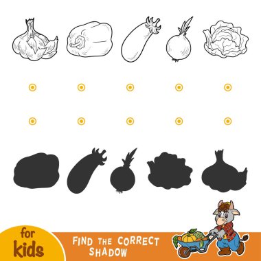 Doğru gölge bulmak. Siyah ve beyaz sebze