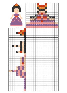 Sayı bulmaca (nonogram), Prenses boya