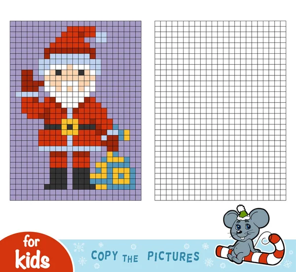Copiar la imagen, juego de educación, Santa Claus — Archivo Imágenes Vectoriales