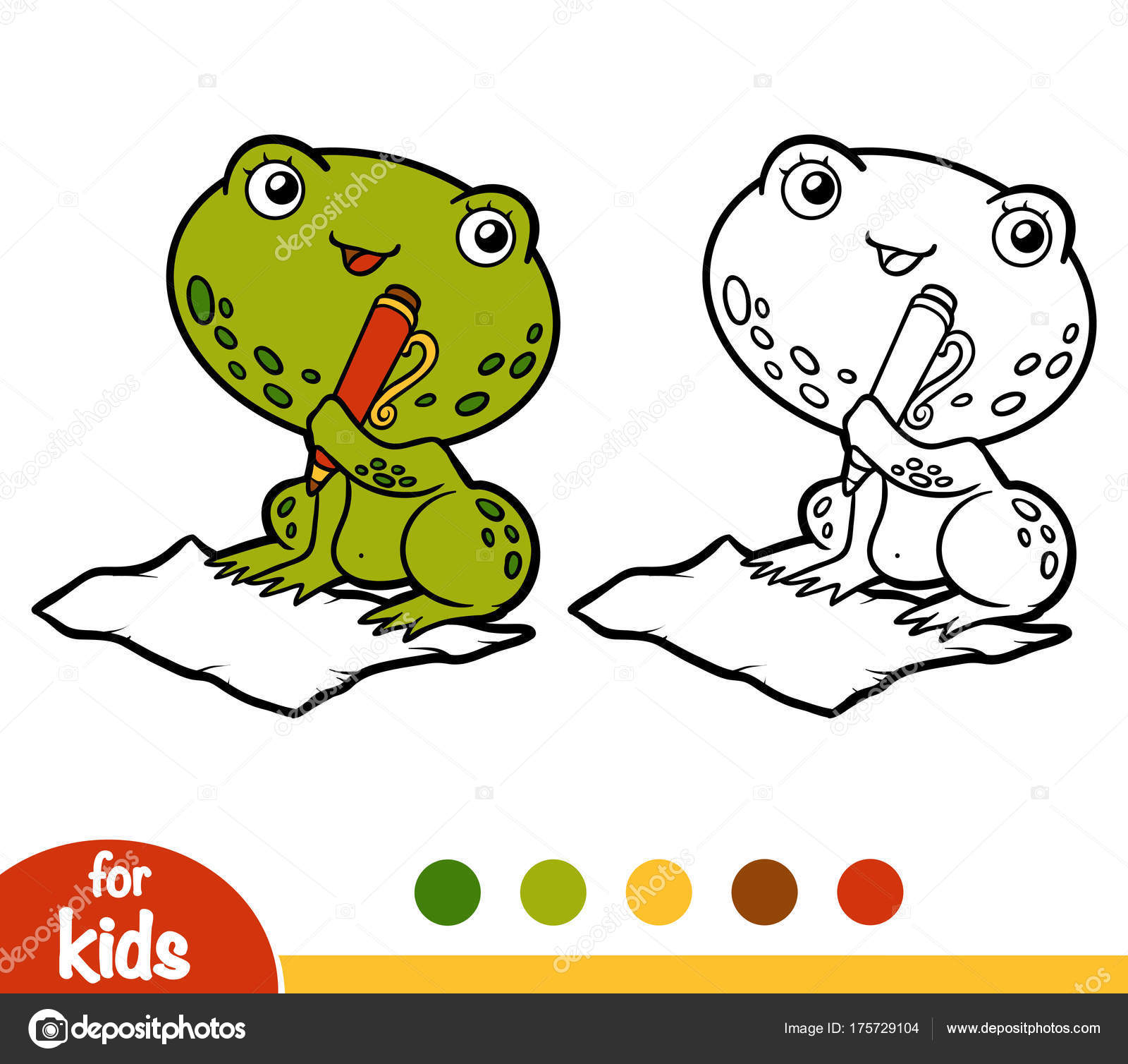 Libro da colorare per bambini rana — Vettoriali di ksenya savva