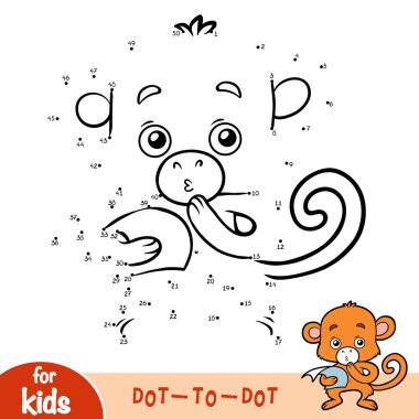 Sayı oyunu, eğitim oyun çocuklar için maymun