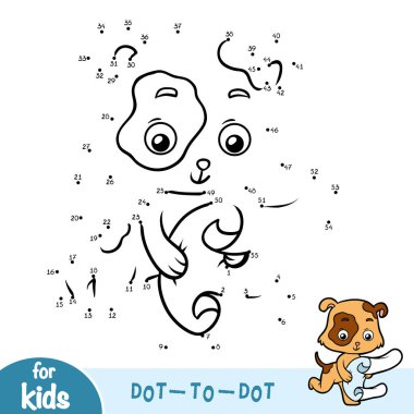 Sayı oyunu, eğitim oyun çocuklar için köpek