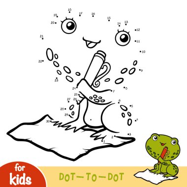 Sayı oyunu, eğitim oyun çocuklar için kurbağa