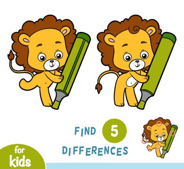 Farklılıklar, eğitim oyunu, aslan bul