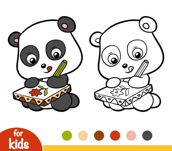 Kolorowanka, Panda — Wektor stockowy