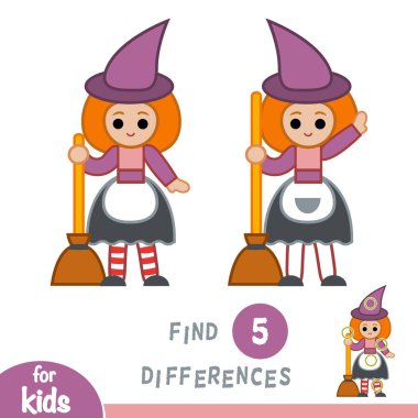 Farkları, eğitim oyunu, cadı bulun