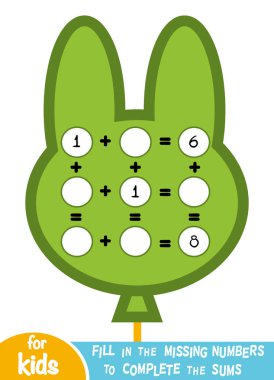 Oyun çocuklar için sayma. Eğitim bir matematik oyunu. Balon ile ek çalışma