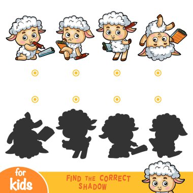 Çocuklar için doğru gölge bulmak, koyun ayarla