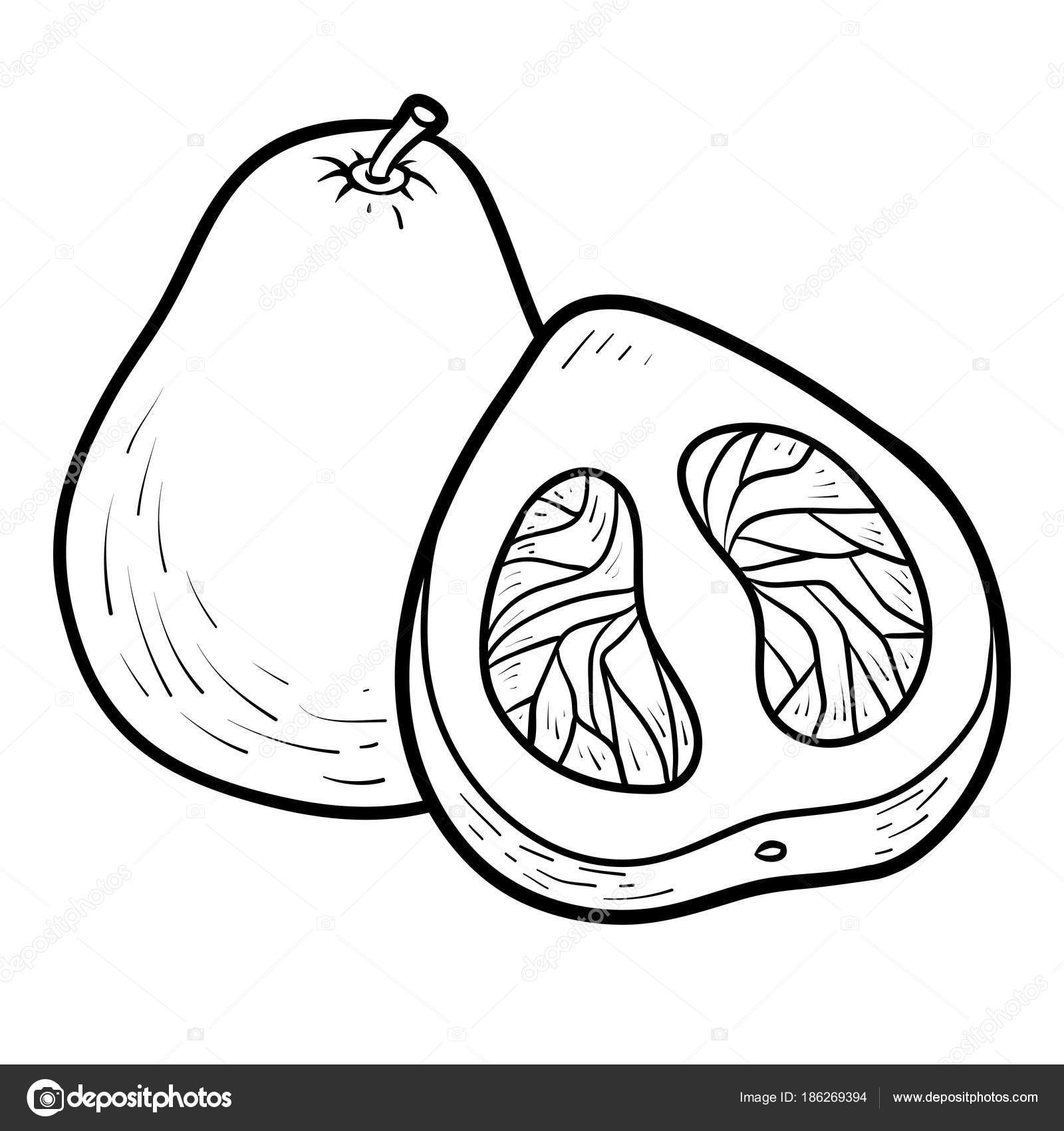Libro da colorare per bambini Pomelo — Vettoriali di ksenya savva Trova immagini simili