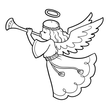 Angel, çocuklar için boyama kitabı