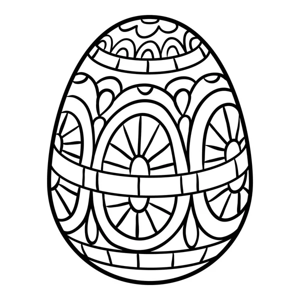 Libro para colorear, huevo de Pascua — Vector de stock