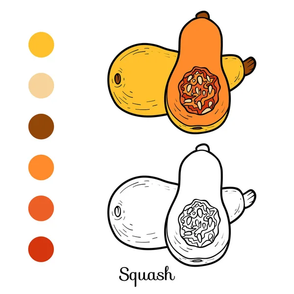 Malbuch, Squash — Stockvektor