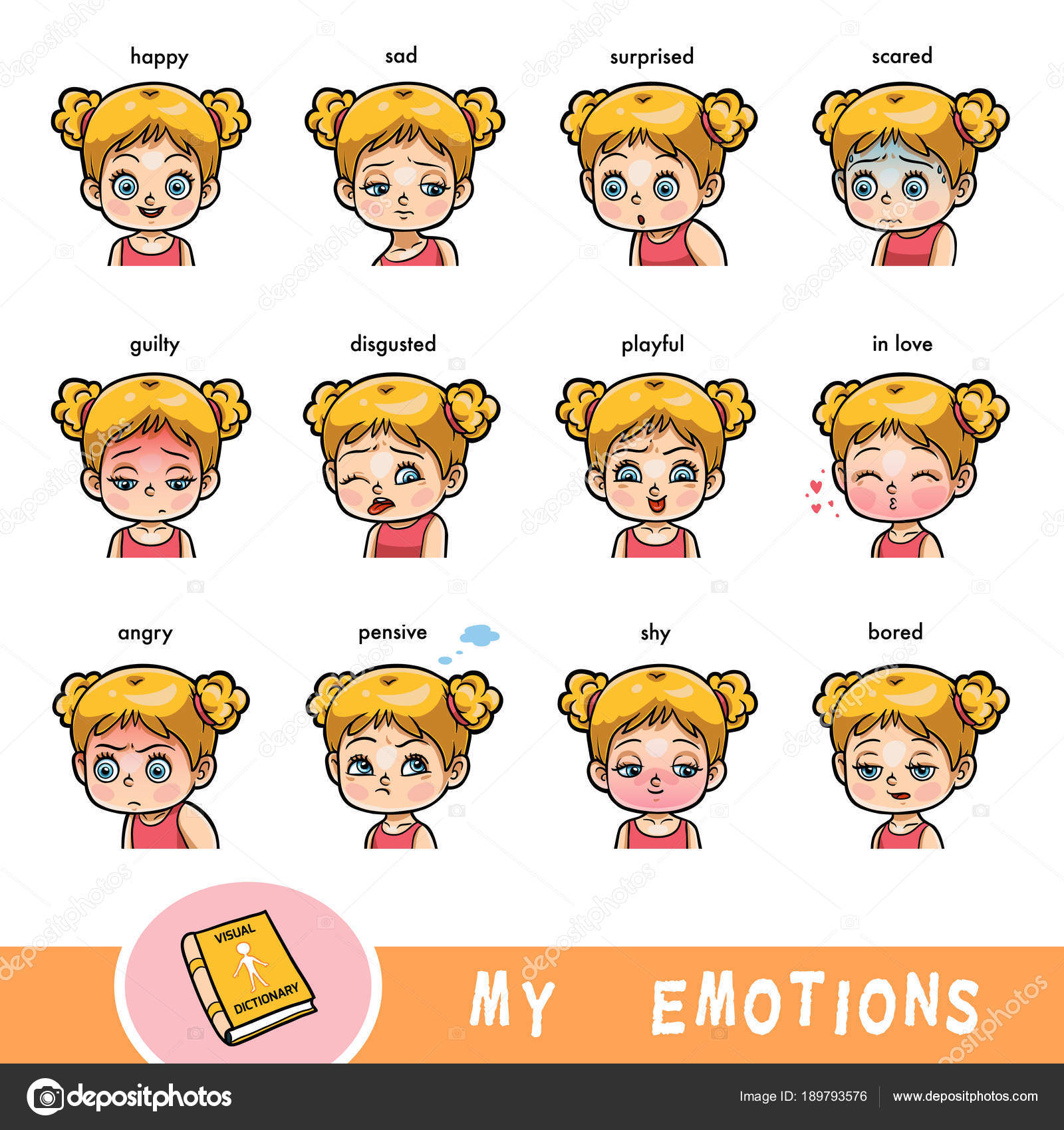 Emotion Faces Chart For Kids