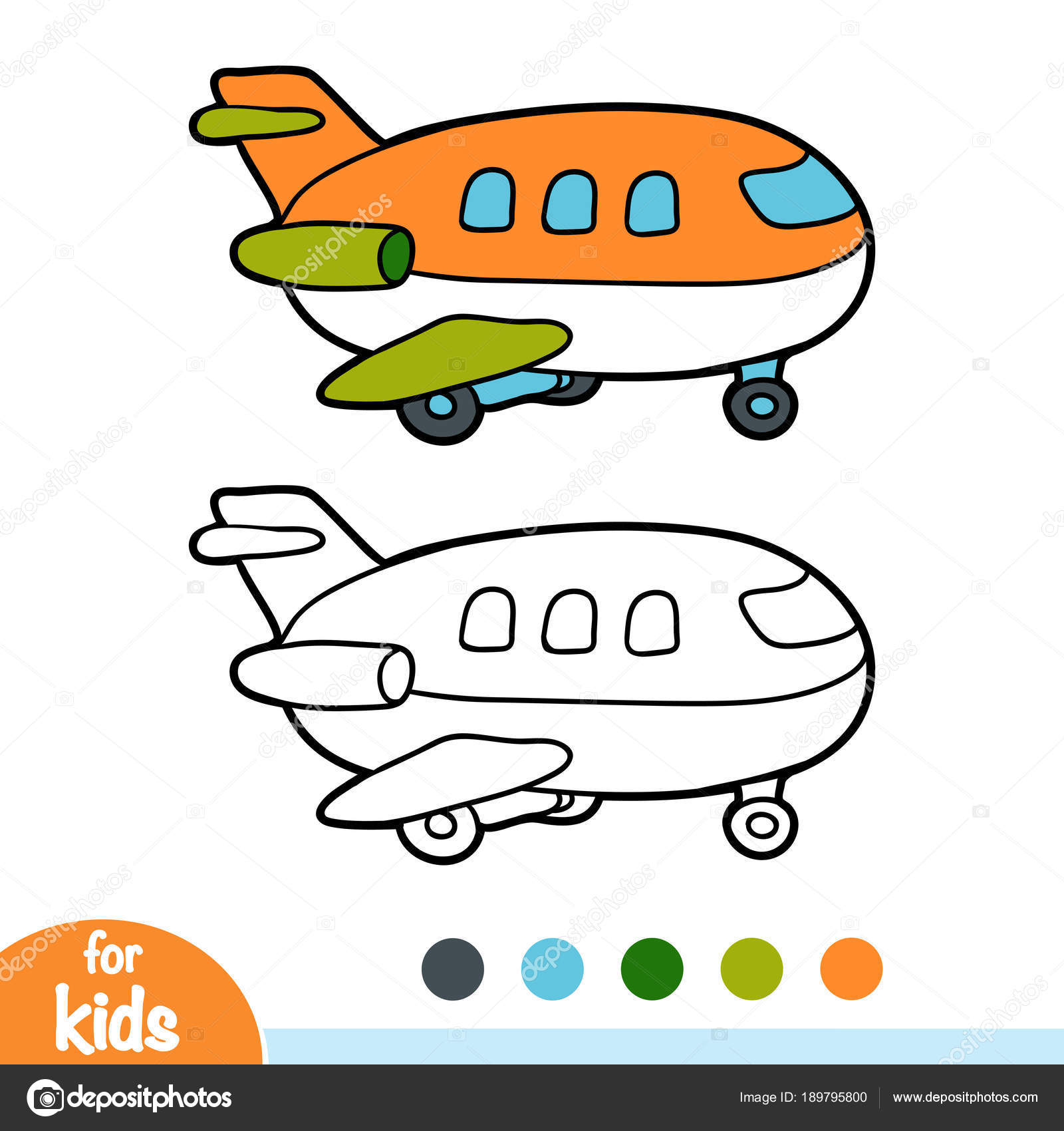 Coloring book, Airplane Stock Vector Image by ©ksenya savva 20