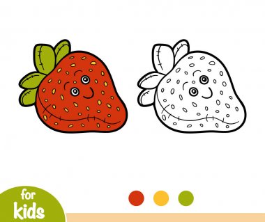 Boyama kitabı, dolma oyuncak çilek