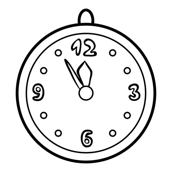 Coloring book, Clock — Stock Vector