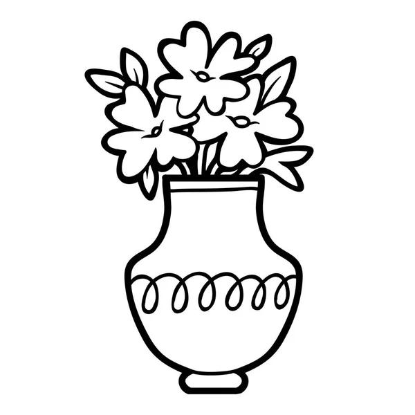 Omalovánky, váza — Stockový vektor