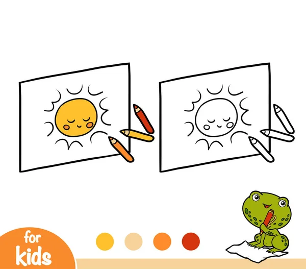 Libro para colorear, Dibujo para niños — Vector de stock