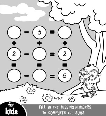 Oyun okul öncesi çocuklar için sayma. Eğitim bir matematiksel oyun. 