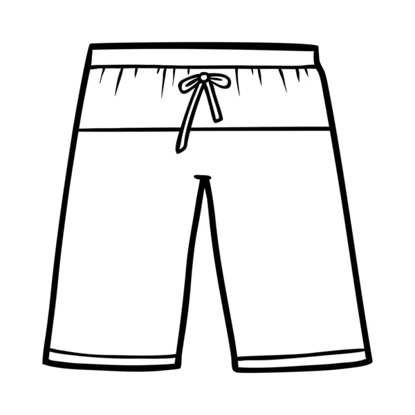 Színező könyv, Board Shorts — Stock Vector