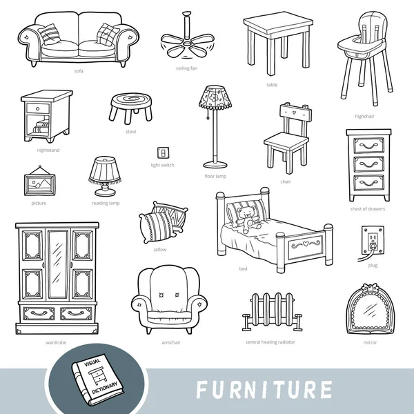 El çizimi mobilya deseni — Stok Vektör © xarkx 10245271