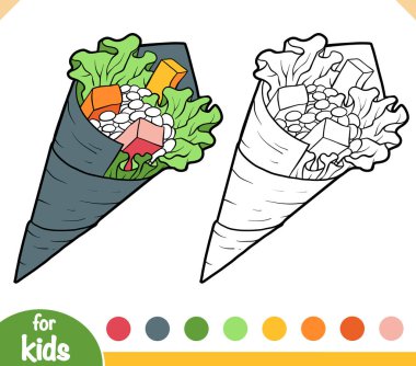 Boyama kitabı, Temaki suşi.