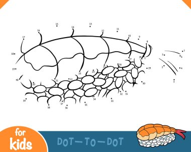 Numaralar oyunu, çocuklar için eğitim oyunu, karides suşi nigiri w