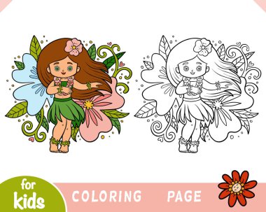 Boyama kitabı, Hawaii 'li kız hula dansı