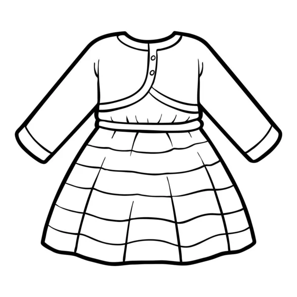 Розмальовка, Сукня з болеро — стоковий вектор
