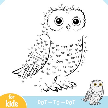 Rakamlar oyun, çocuklar için eğitim nokta oyunu, Karlı Baykuş