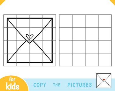 Copy the picture, education game for children, Envelope clipart