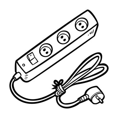 Çocuklar için boyama kitabı, güç uzatma kablosu