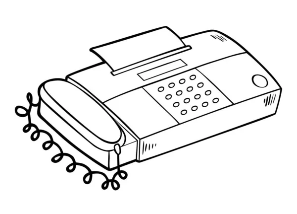 子供のためのぬり絵 Fax — ストックベクタ