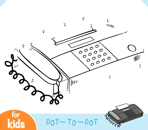 Jeu Chiffres Éducation Point Point Jeu Pour Les Enfants Fax — Image vectorielle