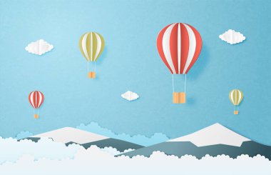 Seyahat konseptine bayılırım. Origami üzerinde uçan sıcak hava balonu yaptı
