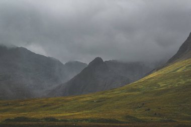 Scottish landscape cloudy nature shot clipart