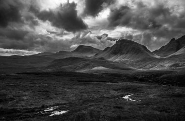 Scottish landscape cloudy nature shot  clipart