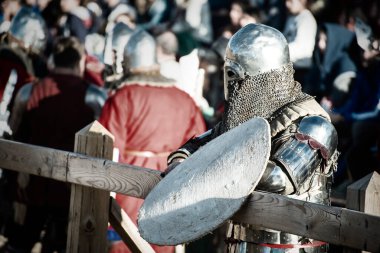 İspanya 'da ortaçağ savaşçı portresi