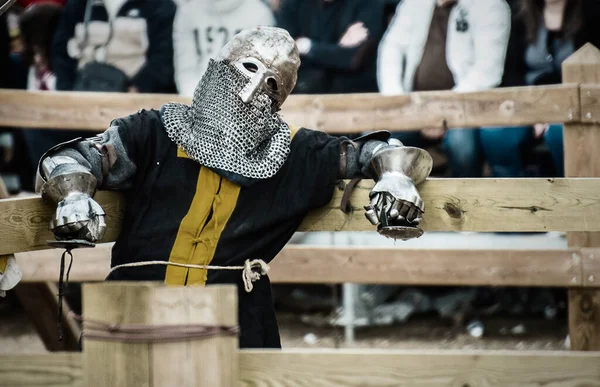 İspanya 'da ortaçağ savaşçı portresi